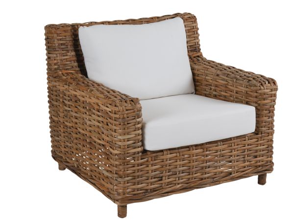 Gartensessel Rossvik Lounge Chair Armlehne Polyrattan incl. Polsterung