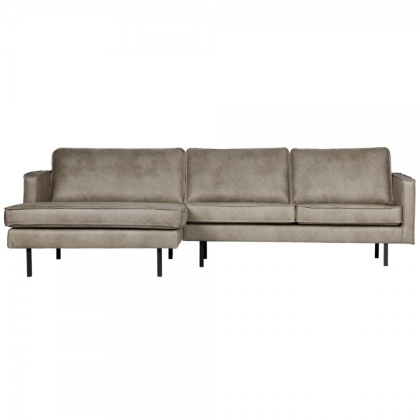 BePureHome Ecksofa Rodeo Elefantenhaut grau Recamiere links