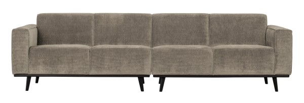 BePureHome 4 Sitzer Sofa Statement Rib Cord lehmfarben Couch