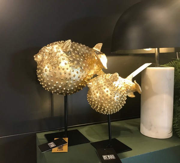 Deko Skulptur Tischdeko Puffy gold 35 cm