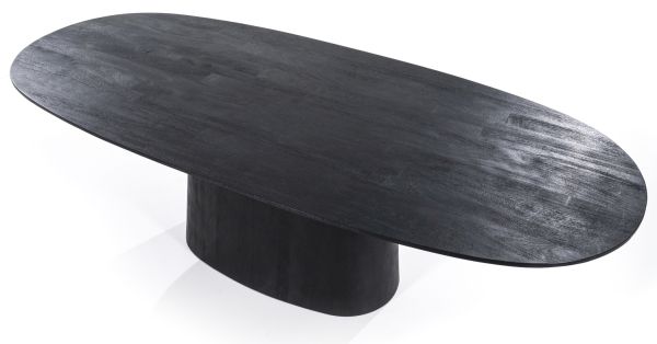 Esstisch Aron 300 x 110 cm oval Mango Holz schwarz