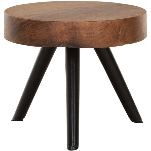 MUST Living Couchtisch rund Disk Ø 40 cm Teakholz