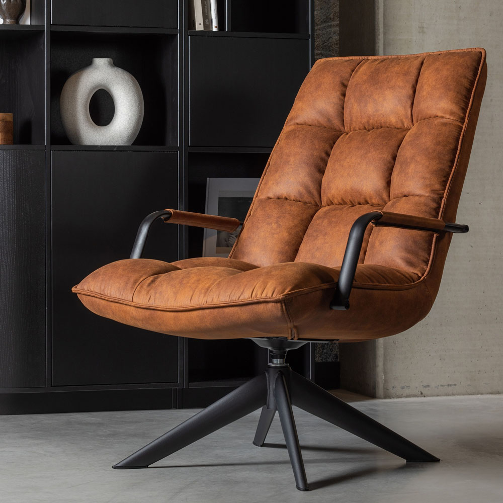woood Drehsessel Jouke cognac mit Armlehne Sessel | Maison ESTO Ihr großer  Möbel Online-Shop