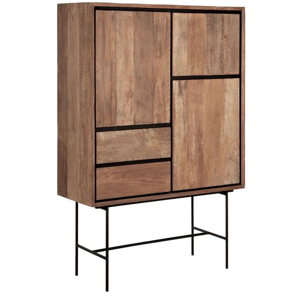 DTP Home Highboard Schrank Metropole B 100 cm Teakholz