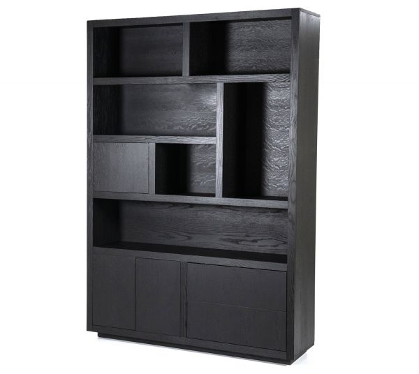 Bücherschrank Helsinki B 150 cm schwarz Eiche