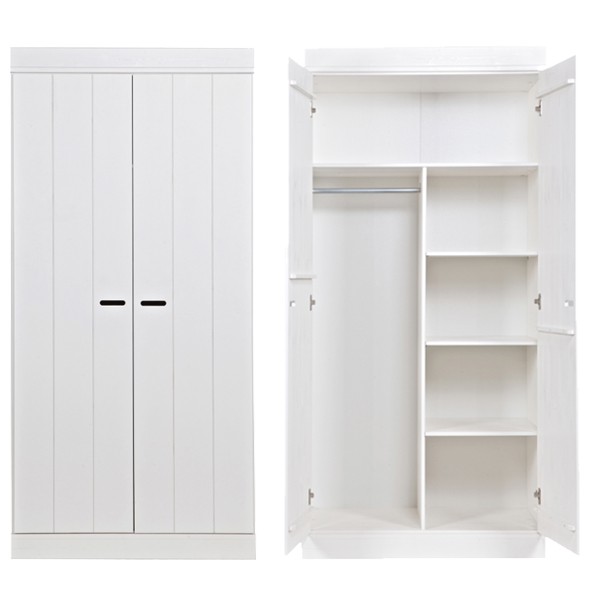 | Online-Shop | CONNECT ESTO woood Ihr Maison Kleiderschrank Möbel großer Kleiderschränke | Kiefer weiss Schränke