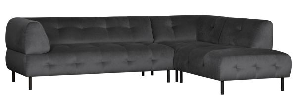 woood Lloyd Ecksofa rechts washed Velvet Samt Gusseisen