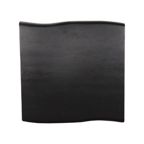 Tischplatte Baumkante 70 x 70 cm Mango Massivholz schwarz