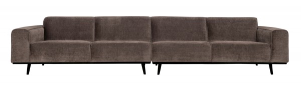 BePureHome XL 4 Sitzer Sofa Statement Rib Cord taupe Couch