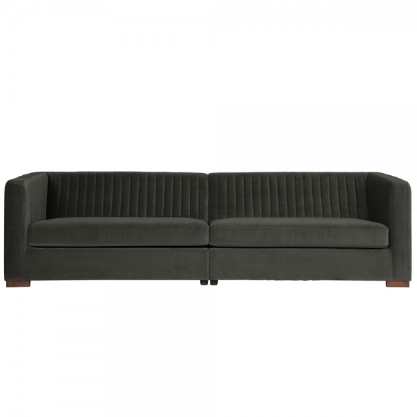 3 Sitzer Sofa NOUVEAU XL Samt onyx Couch Garnitur Loungesofa Couchgarnitur