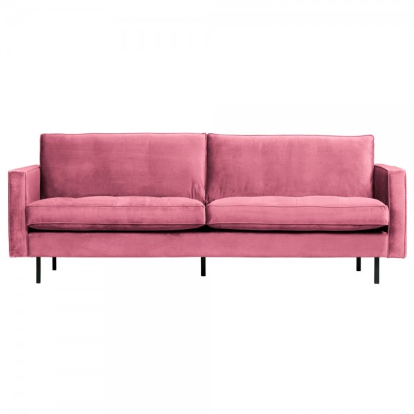 2,5 Sitzer Sofa Rodeo Classic Samt pink Couch Loungesofa Couchgarnitur