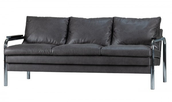 woood 2 Sitzer Sofa Tube warmgrau grau Couch