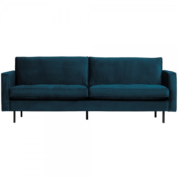 BePure 2,5 Sitzer Sofa Rodeo Classic Samt blau