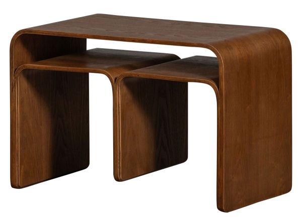 woood Multifunktions Beistelltisch FREY 60 x 40 x 32 cm wallnussfarben