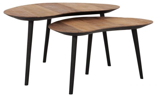 DTP Home 2er Set Couchtisch Organus recyceltes Teakholz