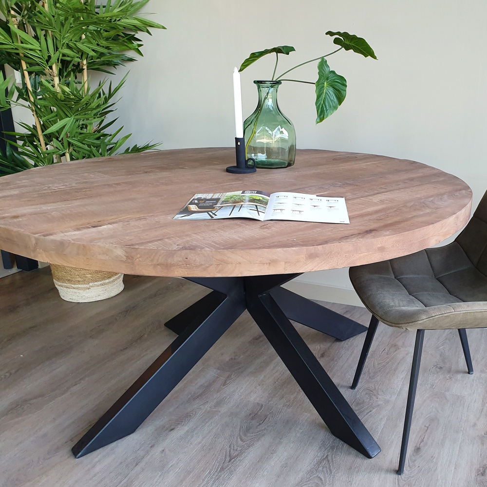 Esstisch Sturdy Ø 130 cm rund Mangoholz Dinnertisch Tisch Esszimmertisch |  Maison ESTO Ihr großer Möbel Online-Shop