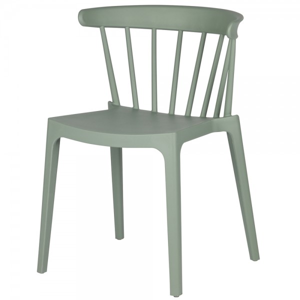 woood 2er Set Gartenstuhl Kunststoff Stuhl BLISS grün stapelbar