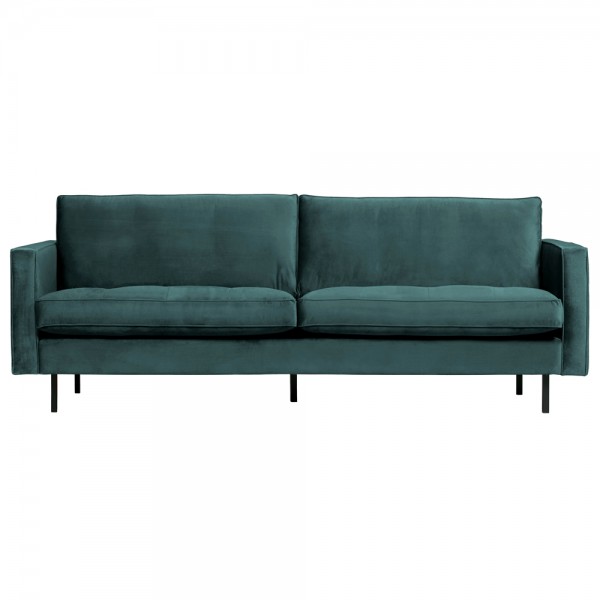 2,5 Sitzer Sofa Rodeo Classic Samt blaugrün Couch Loungesofa Couchgarnitur