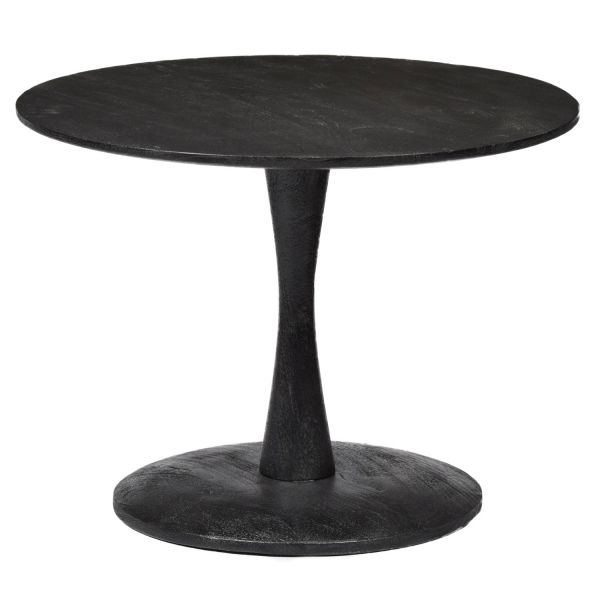 Beistelltisch Couchtisch Vivian Ø 50 cm rund Mango schwarz Massivholz Tisch