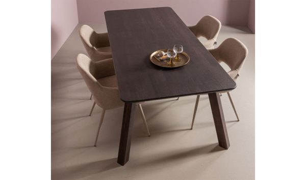 woood Esstisch Tablo 200 x 90 cm Eiche Massivholz mystic braun