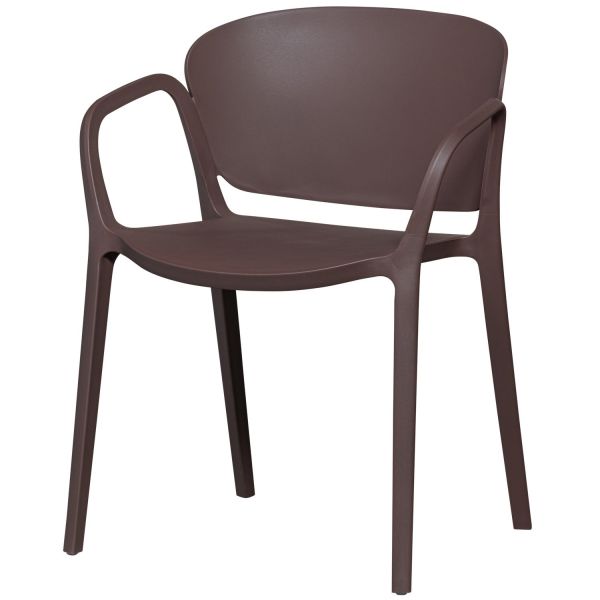 Gartenstuhl BENT Kunststoff lila braun brommbee stapelbar