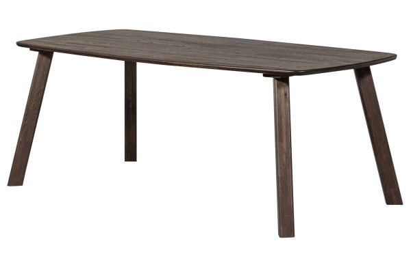 Esstisch DÄNISCH 180 x 100 cm oval Eiche massiv braun