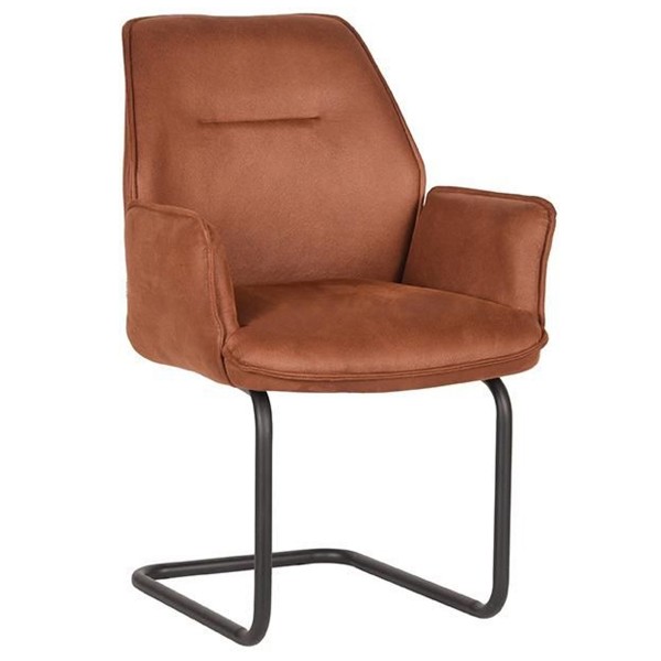 Esstischstuhl MANU Microfaser cognac Freischwinger