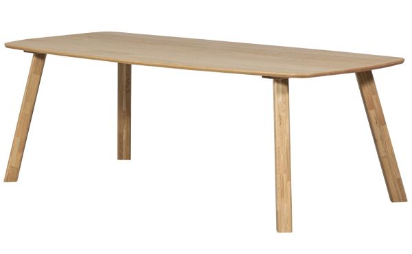 Esstisch DÄNISCH 220 x 100 cm oval Eiche massiv