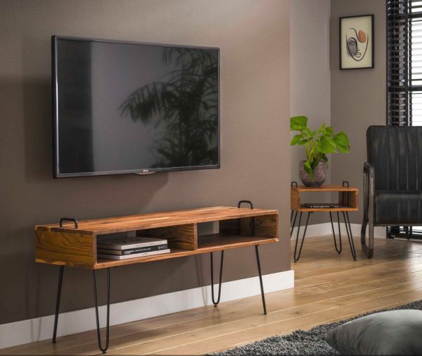 TV Möbel Lowboard Monto 110 cm Akazie Holz