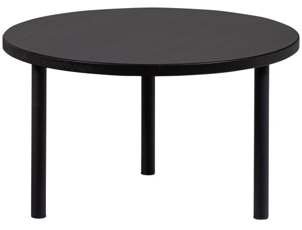 Couchtisch LAUT Ø 60 cm Kiefer Massivholz schwarz