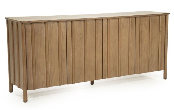 Sideboard Jake 183 cm mit 4 Türen Eiche Holz Furnier dunkelbraun