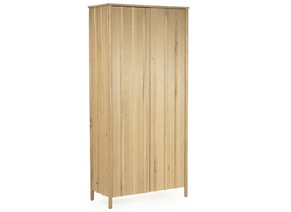 Highboard Jake mit 2 Türen Eiche Holz Furnier hellbraun