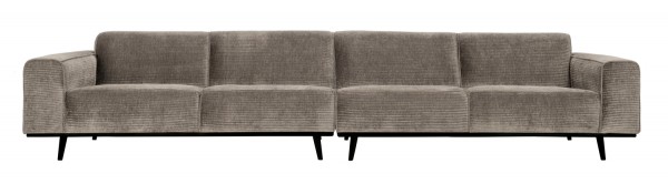 BePureHome XL 4 Sitzer Sofa Statement Rib Cord lehmfarben Couch