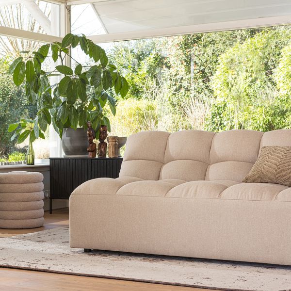 woood 2-Sitzer Design Sofa PEPPER sand beige