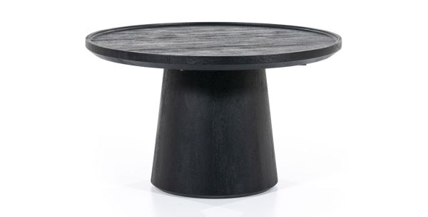 Couchtisch Ron rund Ø 66 cm Mango schwarz