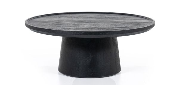 Couchtisch Ron rund Ø 80 cm Mango schwarz