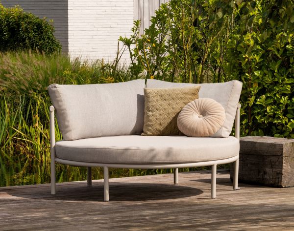 Gartenmöbel Lounge Sofa MULBERRY Aluminium sandfarben