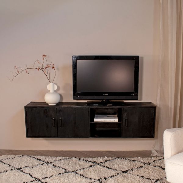 TV Möbel Board hängend schwebend Son 160 cm schwarz