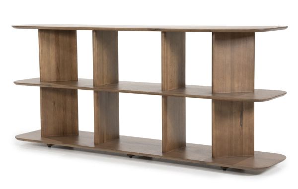 Sideboard Ty 180 cm offen Eiche Holz dunkelbraun