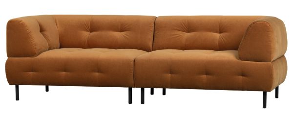 woood 4 Sitzer Sofa Lloyd Samt Velvet zimtfarben Couch