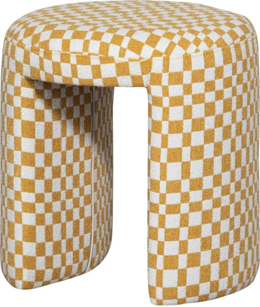 Hocker Sitzhocker CHARLIE Karomuster gelb kariert