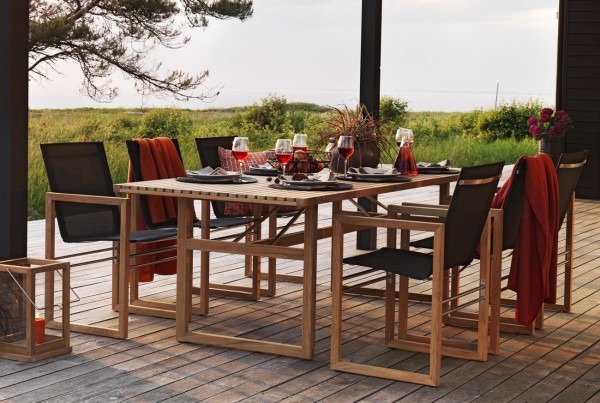 Exclusiver Design Gartentisch Premium Teakholz natur 230 x 95 cm