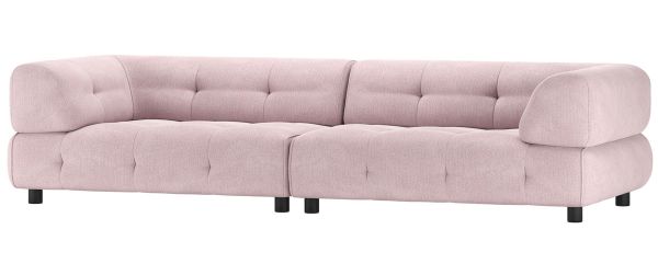 3 Sitzer Sofa LOUIS 244 cm Flachgewebe mauve