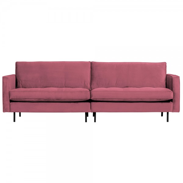 3 Sitzer Sofa Rodeo Samt Velvet pink Couch Garnitur Couchgarnitur