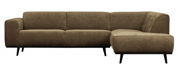 BePureHome Ecksofa Statement Rib Cord rock Chaiselongue rechts