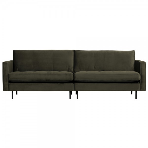 3 Sitzer Sofa Rodeo Samt Velvet dunkelgrün Couch Garnitur Couchgarnitur