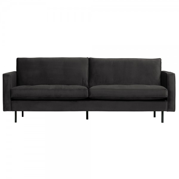 2,5 Sitzer Sofa Rodeo Classic Samt anthrazit Couch Loungesofa Couchgarnitur