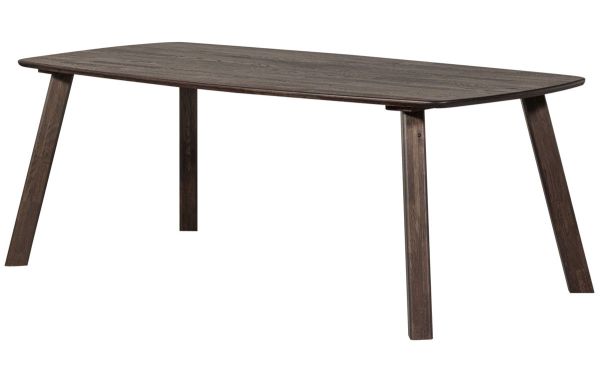 Esstisch DÄNISCH 220 x 100 cm oval Eiche massiv braun