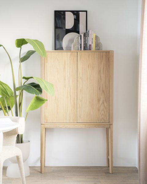 Highboard Harvey 2-türig H 150 cm Eiche natur