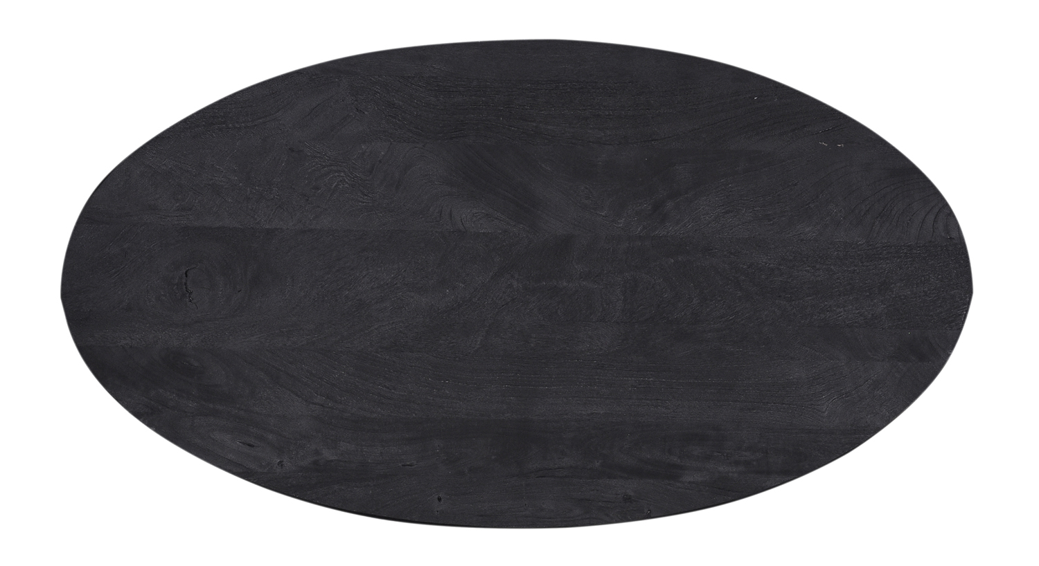 Couchtisch MADISON oval 20 x 20 cm Mangoholz schwarz